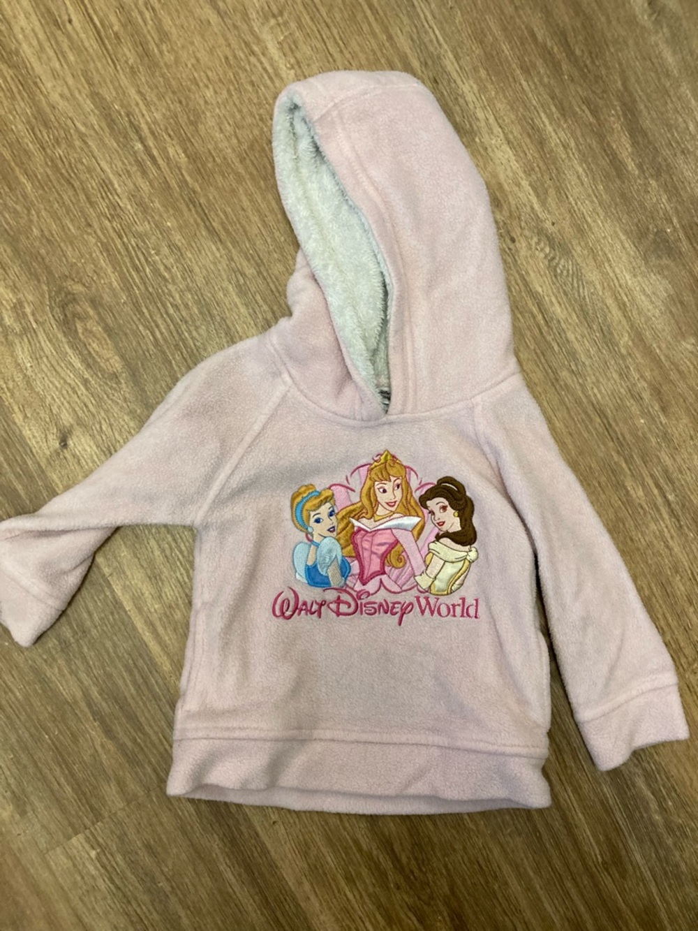 Disney Light Pink Princess Hooded Fleece Pullover